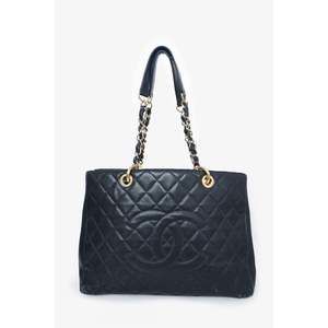 Pre-Loved Chanel™ 2009/10 Black Caviar Grand Shopping Tote